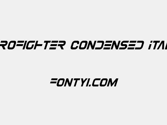 Eurofighter Condensed Italic
