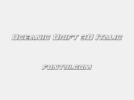 Oceanic Drift 3D Italic