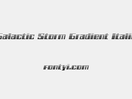 Galactic Storm Gradient Italic