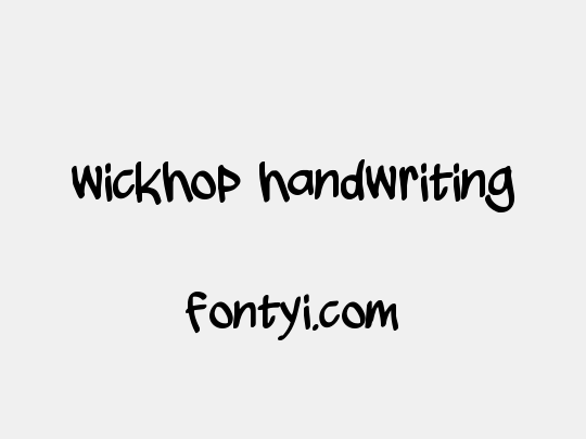 wickhop handwriting