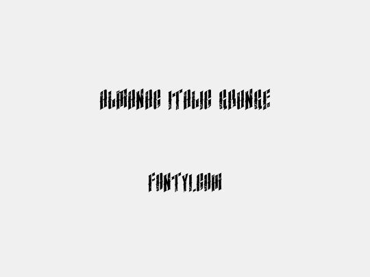 almanac italic grunge