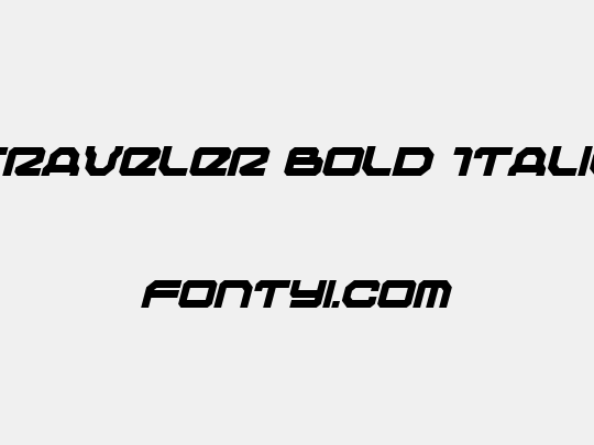 Traveler Bold Italic
