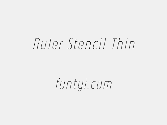 Ruler Stencil Thin