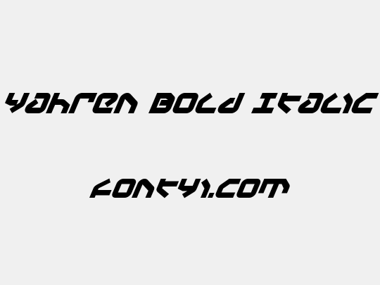 Yahren Bold Italic
