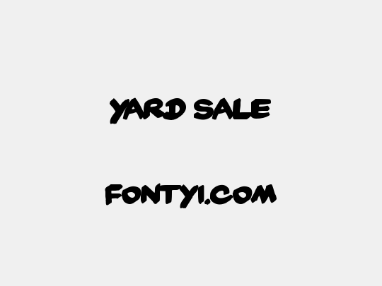 Yard Sale