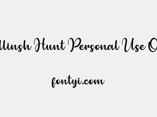 Bollinsh Hunt Personal Use Only