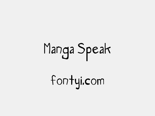 Manga Speak
