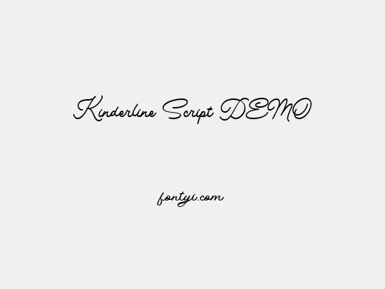 Kinderline Script DEMO