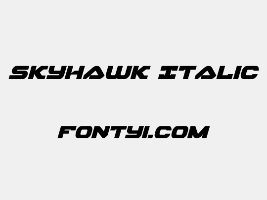 Skyhawk Italic