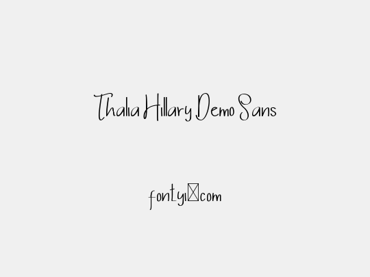 Thalia Hillary Demo Sans