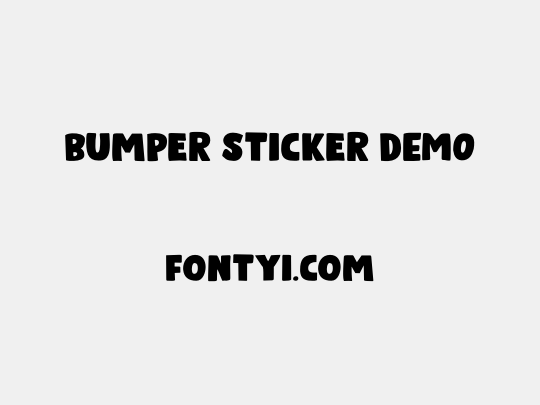 Bumper Sticker DEMO