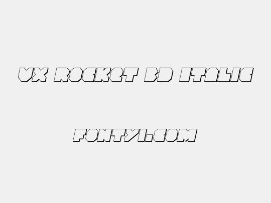 VX Rocket 3D Italic