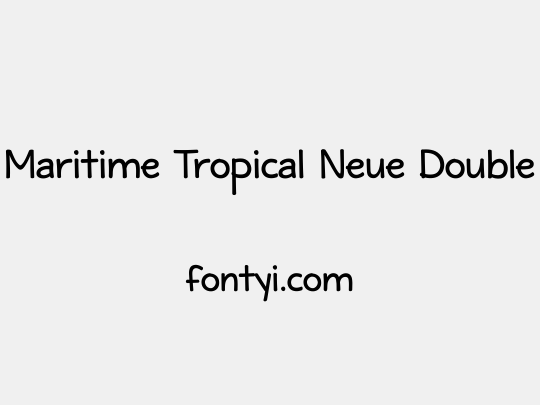 Maritime Tropical Neue Double