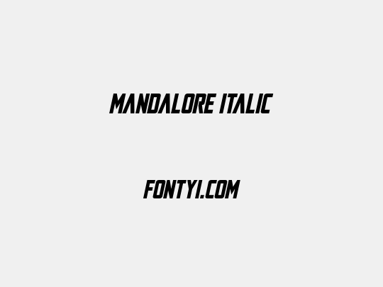 Mandalore Italic