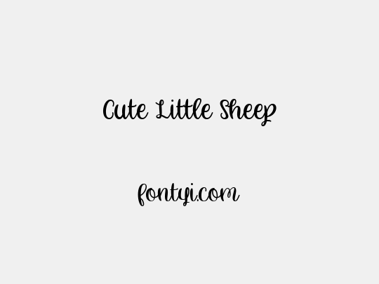 Cute Little Sheep