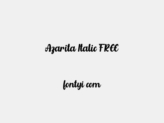 Azarita Italic FREE