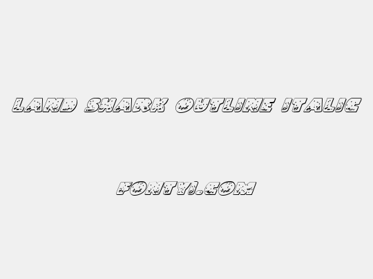 Land Shark Outline Italic