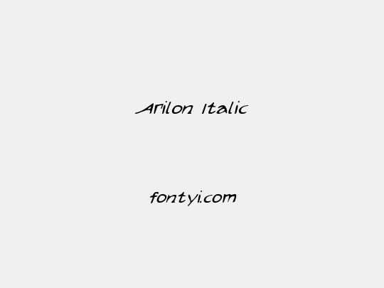Arilon Italic