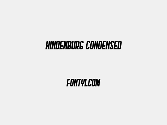 Hindenburg Condensed