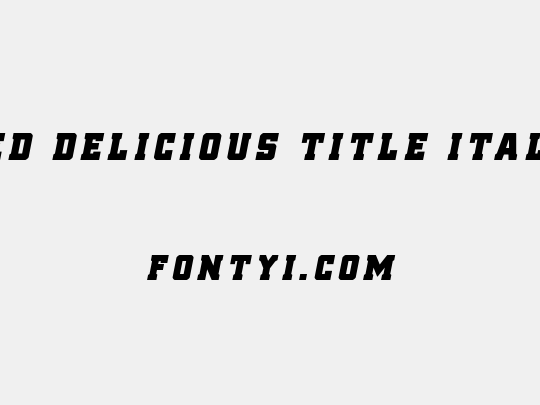 Red Delicious Title Italic