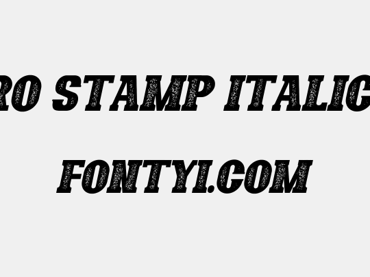 Bonaro Stamp Italic Demo