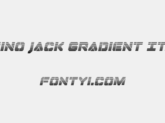 Domino Jack Gradient Italic