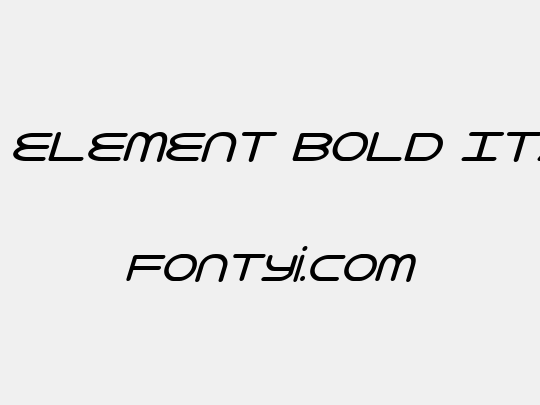 8th Element Bold Italic