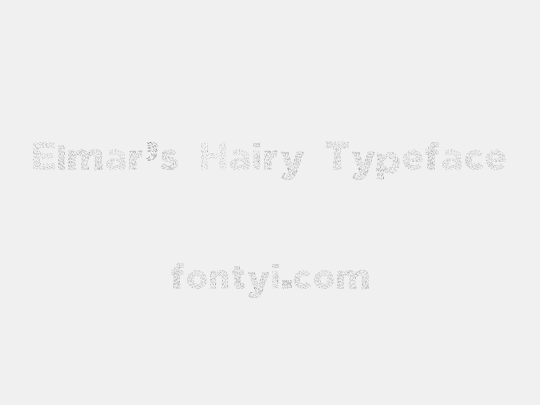 Elmar's Hairy Typeface