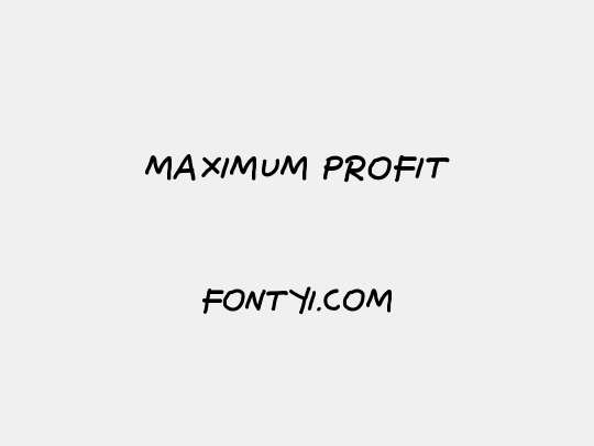 Maximum Profit