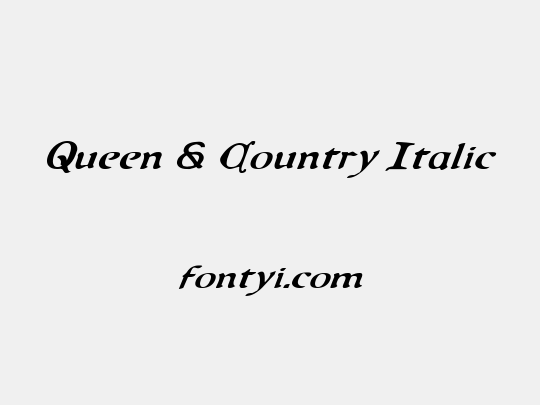 Queen & Country Italic