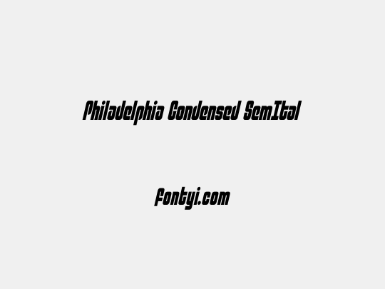 Philadelphia Condensed SemItal