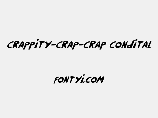 Crappity-Crap-Crap CondItal