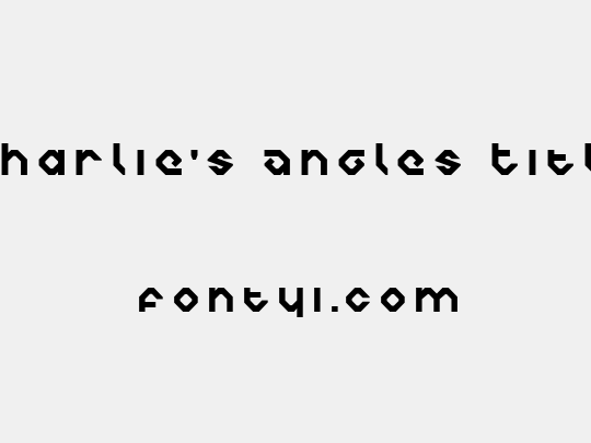 Charlie's Angles Title