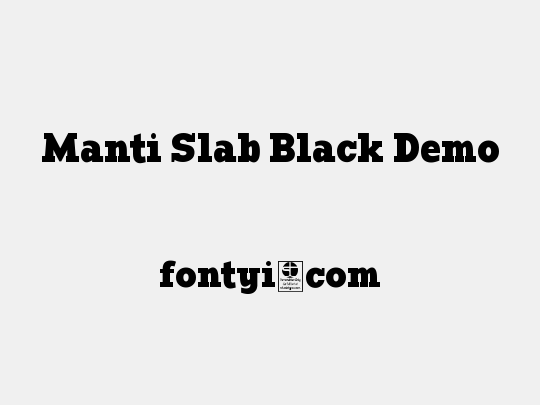Manti Slab Black Demo