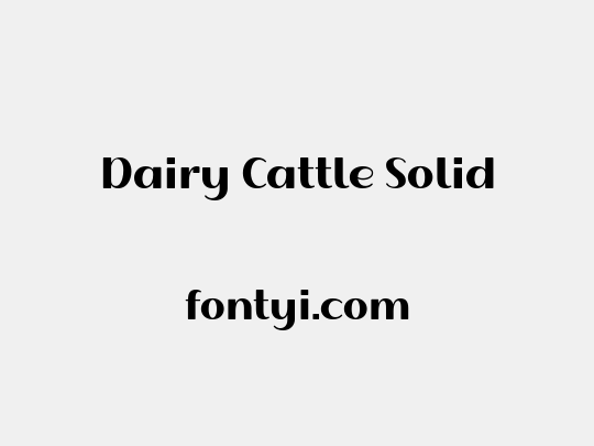 Dairy Cattle Solid