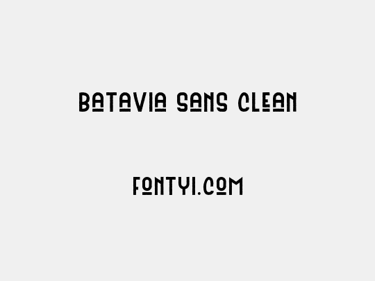 Batavia Sans Clean