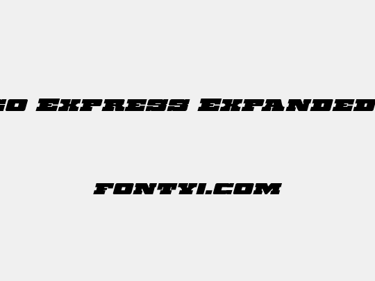 Chicago Express Expanded Italic