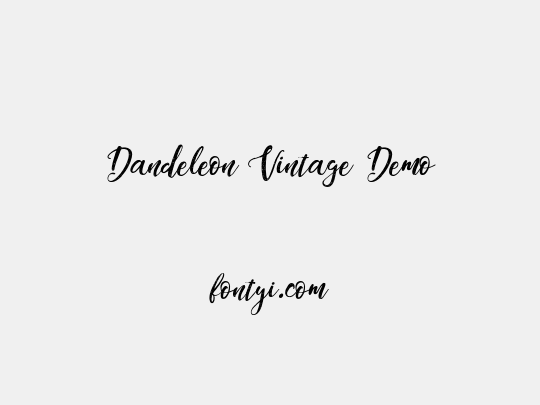 Dandeleon Vintage Demo