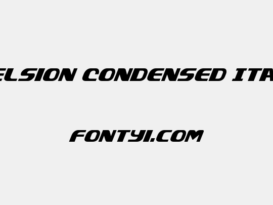 Xcelsion Condensed Italic