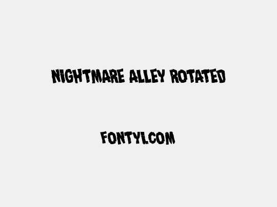 Nightmare Alley Rotated