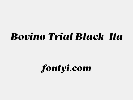 Bovino Trial Black  Ita