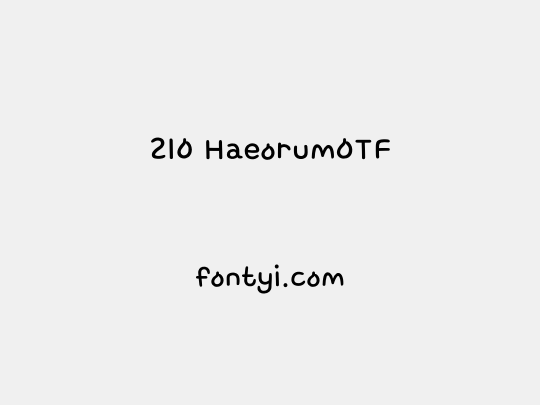 210 HaeorumOTF