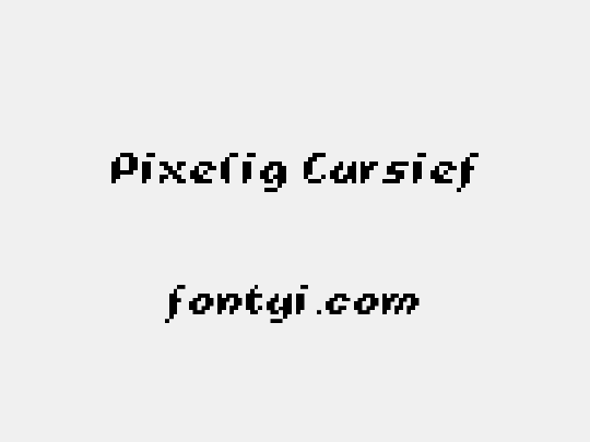 Pixelig Cursief