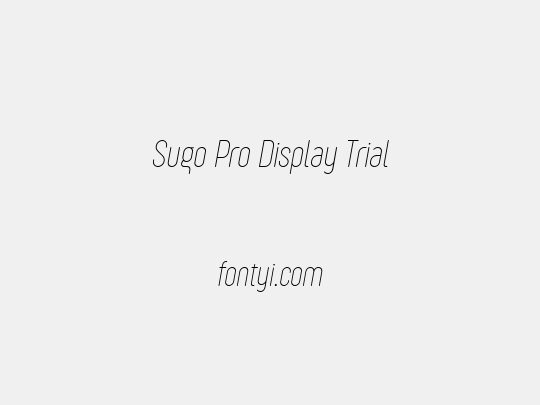 Sugo Pro Display Trial