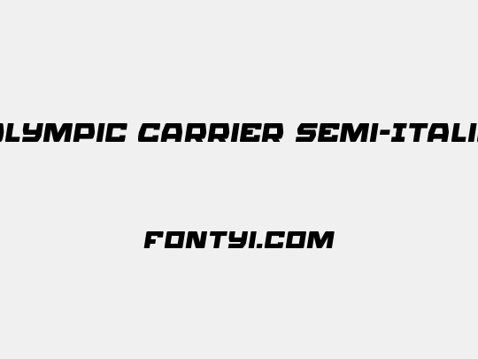 Olympic Carrier Semi-Italic