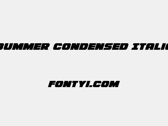 Bummer Condensed Italic