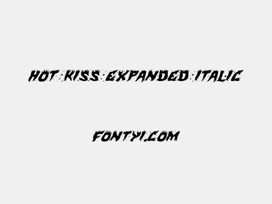 Hot Kiss Expanded Italic