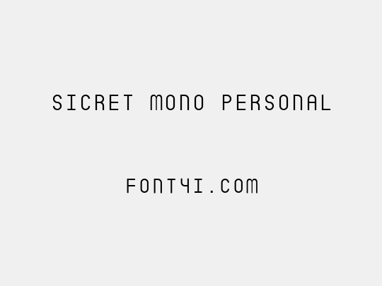 Sicret Mono PERSONAL