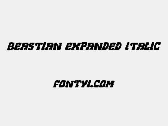 Beastian Expanded Italic
