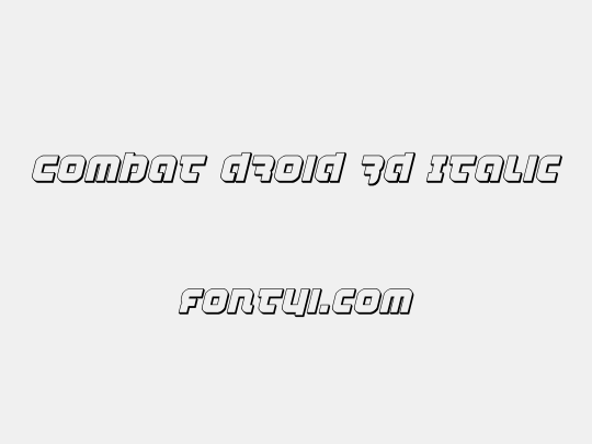 Combat Droid 3D Italic